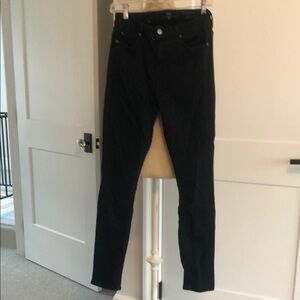 7 for all Mankind Black Skinny Jeans